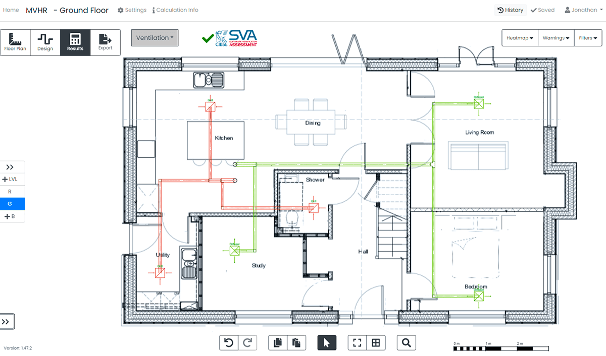 MVHR Design - Drawing the ductwork layout