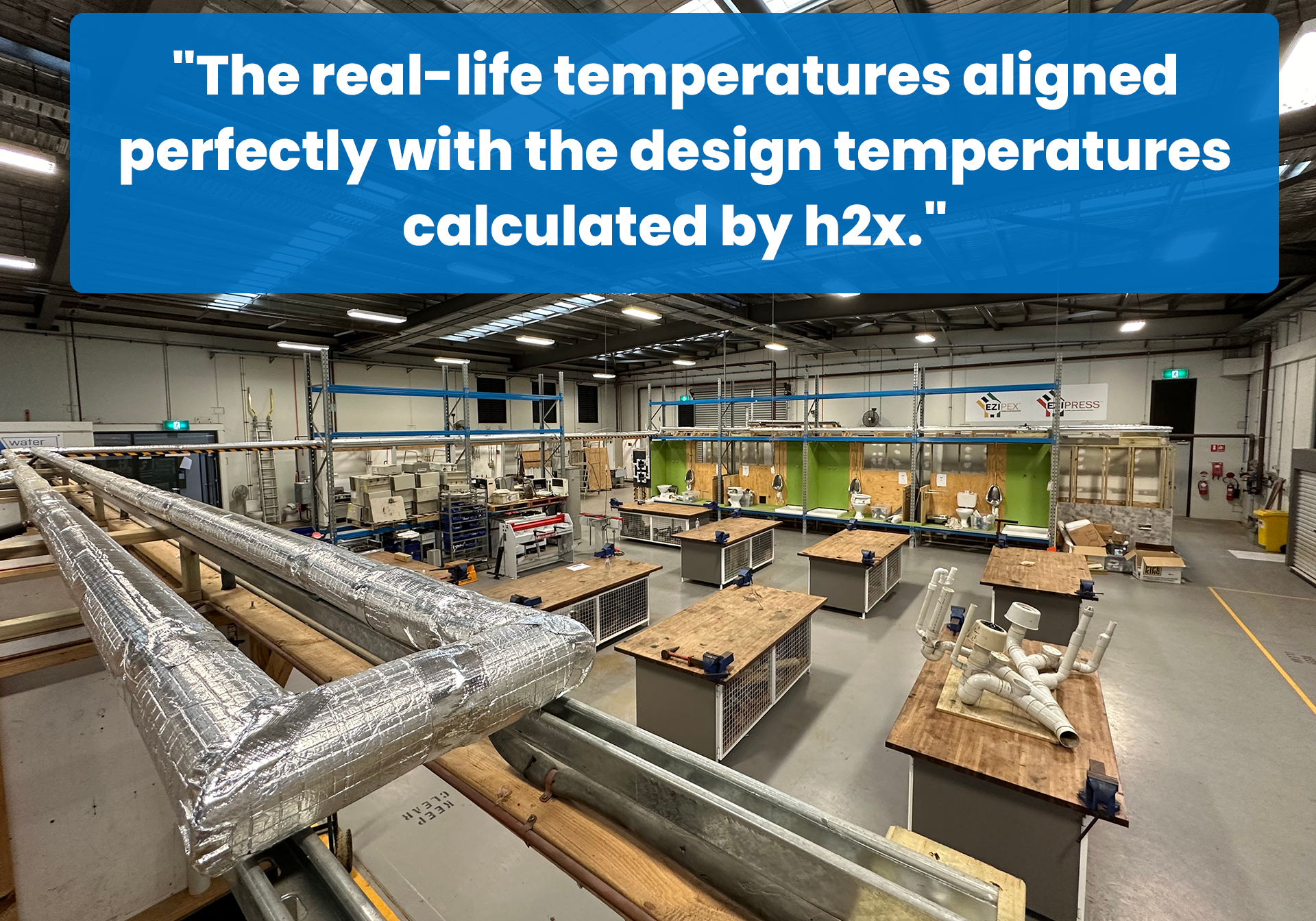 Real-Life Verification of h2x's Hot Water Recirculating System Calculations by TAFE